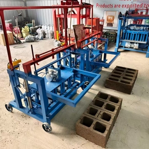Handmatige motor aangedreven stalen holle cementstenenmachine, betonkleurige bestratingsmachine, massieve baksteenvormer, persmachine - Product Image 5