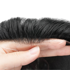 ราคาขายส่ง พร้อมส่ง โบโนแฮร์ ทูพีสำหรับผู้ชาย ระบบเปลี่ยนผม  ผมแท้เรมี่ ความหนาแน่น 100% ลอนธรรมชาติ ฐานไหมบาง - Product Image 2