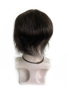Parche <span class=keywords><strong>de</strong></span> Reemplazo Capilar Elegante con Nudos Invisibles, Cabello Humano Virgen Natural para Hombres - Product Image 2