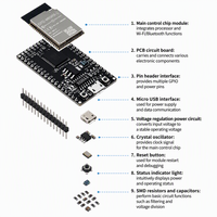 Papan Pengembangan NodeMCU ESP32 ESP-32 WiFi