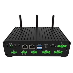 Boîtier PC industriel IA de haute qualité A8 RK3588 avec <span class=keywords><strong>2x</strong></span> LAN, <span class=keywords><strong>4x</strong></span> USB, HDMI, RS232/RS485, WiFi/BT, ordinateur embarqué pour l'edge computing - Product Image 2