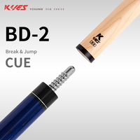 KYES BD-2 142cm 19-20oz Queue de billard en bois d'érable et acier inoxydable, 2 pièces, haute qualité, pour coup de poinçon et de saut