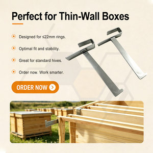 Outil <span class=keywords><strong>d</strong></span>'apiculture en acier inoxydable 201, support de cadre de ruche, support de cadre <span class=keywords><strong>d</strong></span>'<span class=keywords><strong>abeille</strong></span>, <span class=keywords><strong>plaque</strong></span> de 2,55 mm <span class=keywords><strong>d</strong></span>'épaisseur avec crochet anti-chute - Product Image 5