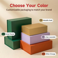 Boîte en carton rigide pliable magnétique de luxe avec logo personnalisé, boîtes cadeaux magnétiques pliables pour l'emballage de vêtements et de chaussures