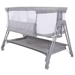 Easy Folding Portable Baby Bassinet With Tool-free Setup Infant & Toddler Travel Beds Strong Frame Adjustable Baby Bedside Crib