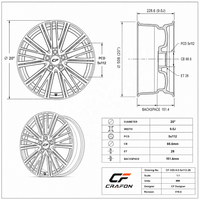 Jantes en alliage d'aluminium forgé CF 6061-T6 19-21 pouces 5x112 PCD 66.5 CB sur mesure neuves pour Audi A6L/S6/C8/A6 Allroad Sedan