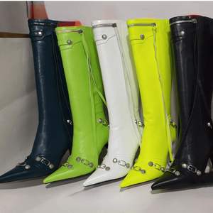 <span class=keywords><strong>Botas</strong></span> de Mujer Retro con Borlas, Tacón de Aguja y Estampado de Serpiente en Tendencia, a la Altura de la Rodilla para Invierno y Otoño - Product Image 6