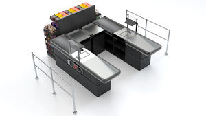 Mostrador de Caja Personalizable con Recubrimiento de Color para <span class=keywords><strong>Supermercados</strong></span>, Mesa de Caja con Identidad de Marca para <span class=keywords><strong>Supermercados</strong></span> en Franquicia - Product Image 6