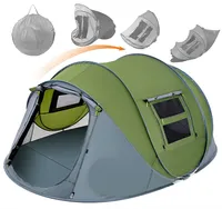 आउटडोर निविड़ अंधकार 1-2 व्यक्ति पर्वतारोहण सैन्य समुद्र तट तह स्वत: पॉपअप तत्काल डेरा डाले हुए तम्बू
