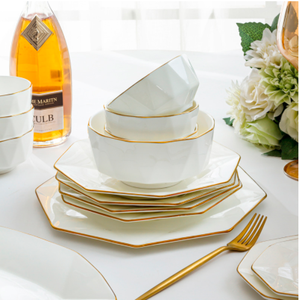 Service de Table en Porcelaine de Jingdezhen en Gros, 60 Pièces en Porcelaine Fine, Vaisselle Européenne Luxueuse avec Kit de Tasses, Logo Personnalisé - Product Image 2