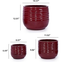 Pots de fleurs carrés et ronds de styles variés pour l'intérieur et l'extérieur, jardinières de jardin