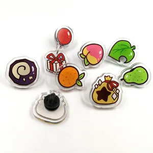 Fabbrica di Fabbrica Su Misura di Plastica Acrilico Anime Resina Epossidica/Nessun Epossidico Pin Decorativo Del Fumetto Spille Badge