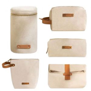 Bolsa de Maquillaje de Viaje de Lona de Algodón Reciclado, Personalizada con Logotipo, Profesional, de Lujo, Gran Capacidad, para Cosméticos - Product Image 6