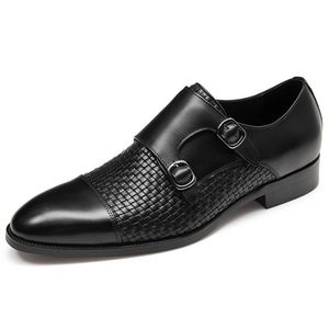Chaussures habillées en cuir marron classiques rétro de qualité supérieure pour hommes, à bout pointu et lacets, idéales pour les affaires - Product Image 1