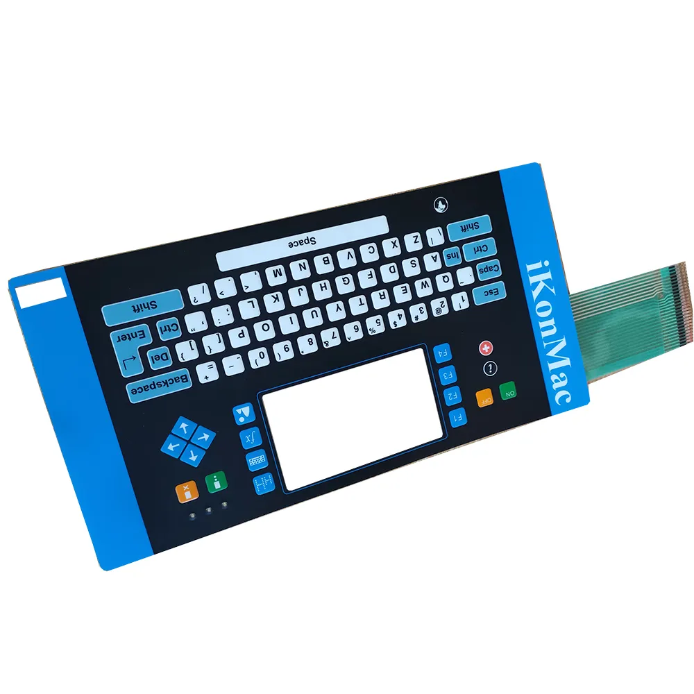 Centro de CNC máquina de membrana teclado con diseño personalizado y de matriz de llaves