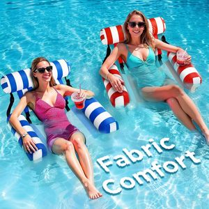 Cómodo salón de <span class=keywords><strong>piscina</strong></span> inflable para adultos, hamaca flotante de tela para fiesta de agua al aire libre, flotadores de <span class=keywords><strong>piscina</strong></span> convenientes, balsas - Product Image 2
