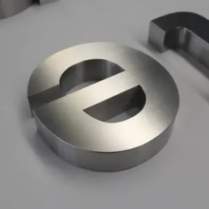 Yijiao fabricante personalizado sinal 304 letras de aço inoxidável a z alfabeto de metal