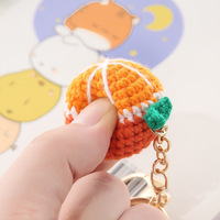 Haakwerk fruit sleutelhanger perzik citroen kiwi Pasen amigurumi tas accessoires handgemaakt haakwerk donut sleutelhanger