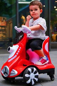 รถฟองน้ำไฟฟ้าสำหรับเด็กหมุนได้360องศาของเล่นนั่งบนรถในร่มพร้อมฟังก์ชั่น MP3ล้อพลาสติกรถยนต์ใช้แบตเตอรี่ - Product Image 5