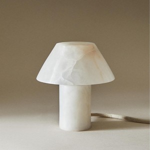 Lámpara de Mesa de Mármol Natural con Forma de Hongo, 160x160 200x200, Luz LED con Interruptor, Base E26, Luz Cálida Ambiental para Dormitorio y Mesita de Noche - Product Image 3