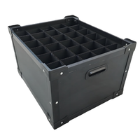 Organisateur de caisses de cadre Coroplast avec barrière de séparation boîte de circulation en plastique avec carte de couteau boîte de rangement de bateau en PP ondulé