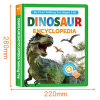 Livre sonore encyclopédique réaliste sur les dinosaures pour enfants, guide interactif d'apprentissage audio sur le monde animal préhistorique