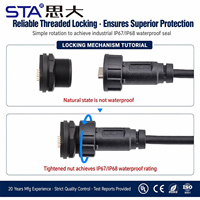 Typ-C zu USB3.0 IP67 Wasserdichter Anschluss Buchse auf Stecker Adapter Verlängerungskabel für Outdoor Schnelle Datenübertragung/Ladung 0,3/0,5/1/2M