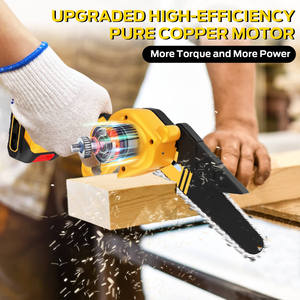 Power Man Mini Wood Cutting Machine 20V Cordless Circular <b>Saw</b> Chainsaw Chain <b>Saws</b> With 2 Battery CS03 Mini Chainsaw Chain <b>Saw</b> Pr - Product Image 5