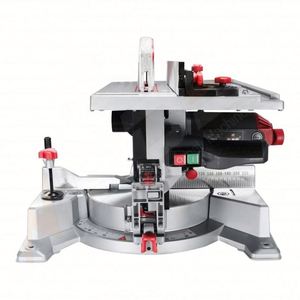 <span class=keywords><strong>Scie</strong></span> à <span class=keywords><strong>onglet</strong></span> double biseau avec guide circulaire, table de coupe en aluminium, 220V, pour coupe longue de bois, moteur horizontal - Product Image 4