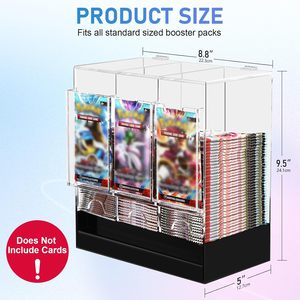 Exhibidor Acrílico Transparente de 3 Ranuras, Resistente al Agua, para Paquetes de Cartas, con Capacidad para 120 Paquetes, Caja de Exhibición Personalizada para Cartas - Product Image 5