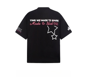 T-shirt 100% Cotone Pesante ad Alta Densità con Motivo Stellare Celeste e Grafica Tipografica, Vestibilità Ampia con Spalle Cadenti e Silhouette Squadrata - Product Image 2