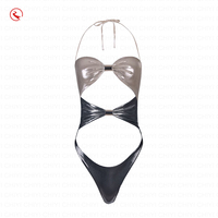 Bikini sexy pour femme, avec bretelles, brillant, micro-string, pour femmes matures