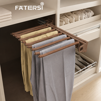 Nouveau 2026 FATERSI Porte-pantalons extractible et détachable à fixation latérale, Accessoires de penderie, Supports de rangement, Quincaillerie de penderie