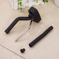 Guitar Hook Stand with Short Wall Hooks for Violin Ukulele Guitar Electric Guitar Bass-Durable Metal & Sponge Black Lightweight