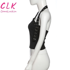 Ladies Outfits 2 Pieces <strong>Set</strong> <strong>Sexy</strong> Asymmetric Sleeveless Crop Top Shorts <strong>Set</strong> for Women - Product Image 3