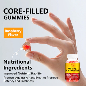 Factory Wholesale Coq10 <b>Red</b> Rice Yeast Extract with Dietary Fiber <b>Red</b> Yeast Rice Supports Healthy Blood Lipid Levels Capsules - Product Image 2