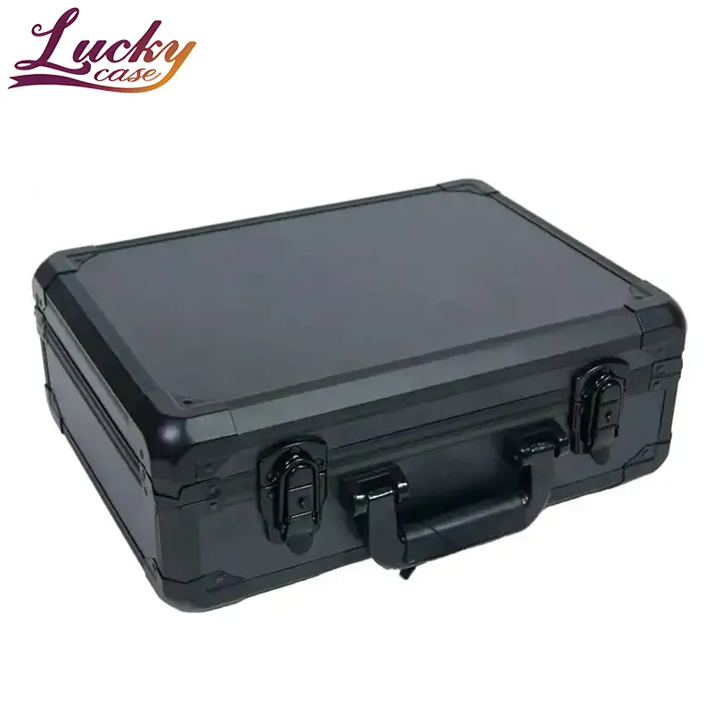 Lucky Case Tùy Chỉnh Xách Tay Mang Theo Vỏ Cứng Với Chèn Bọt Tùy Chỉnh Cho Thiết Bị Màu Đen