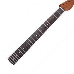 Manche de guitare électrique personnalisé en érable carbonisé, touche en palissandre, frettes en fil rond en acier inoxydable - Product Image 2