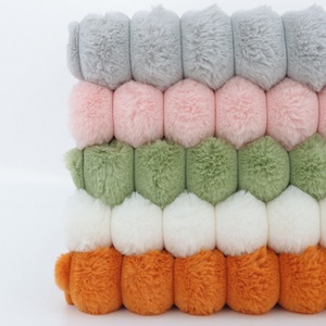 Good Quality Bamboo Cut-Pile Short Pile Solid Color <strong>Faux</strong> Rabbit <strong>Fur</strong> <strong>Fabric</strong> for Garment and Blanket - Product Image 4