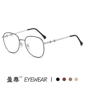 Eyewear Oval Metal <b>Frame</b> Blue Light Protection Full-<b>Frame</b> Unisex <b>Eyeglasses</b> <b>Frames</b> - Product Image 3