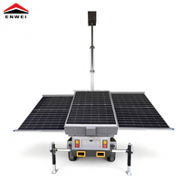 Remolque de Seguridad Móvil con Energía Solar y Mástil Telescópico para Obras de Construcción sin Electricidad