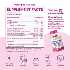 Nhãn hiệu riêng khả năng sinh sản Gummies Vitamin tổng hợp bổ sung trước khi sinh cho người lớn phụ nữ mang thai thụ thai bổ sung vitamin - Product Image 4