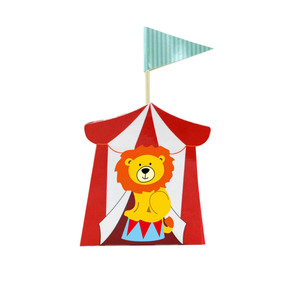 DAMAI Lion ours éléphant papier boîte à bonbons créatif Animal <span class=keywords><strong>cirque</strong></span> bébé <span class=keywords><strong>anniversaire</strong></span> bonbons boîtes d'emballage avec drapeau enfants boîte à bonbons - Product Image 6