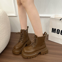 Sepatu Bot Pendek Wanita Retro Martins 2026 Musim Gugur/Dingin Korea Sol Tebal Model Inggris