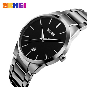 Montre à quartz pour homme SKMEI, montre-bracelet en acier inoxydable, style business casual, montre étanche - Product Image 1