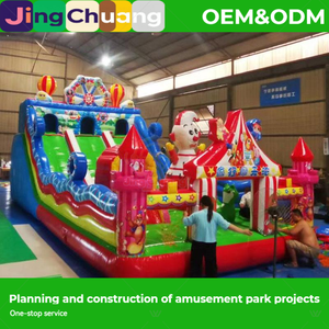 Parcours <span class=keywords><strong>de</strong></span> glisse gonflable intérieur et extérieur, château gonflable carré pour enfants, vente en gros, développement du volume, paradis <span class=keywords><strong>de</strong></span> trampolines - Product Image 2