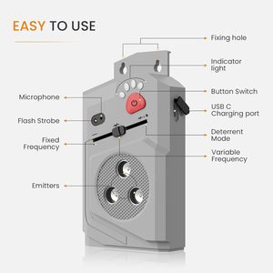 Dispositivo Antiladridos para Perros, 3 Modos, Ultrasónico, Recargable, Impermeable IPx6, 50 Pies, Fabricado en Fábrica - Product Image 5