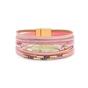 Beaded <b>Leather</b> <b>Bracelet</b> Flexible Payment Terms Carbon Fiber Inlay Holiday Gift for Women Lightweight Comfort Fit - Product Image 4