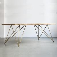 Table de conférence en bois massif bureau rectangulaire simple moderne table de négociation en fer forgé table d'ordinateur