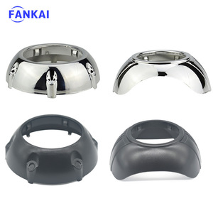 <b>Car</b> Light Trim Cover For Q5 2.5 Inch <b>Clip</b> On Plastic Black Silver Decorative Ring - Product Image 3